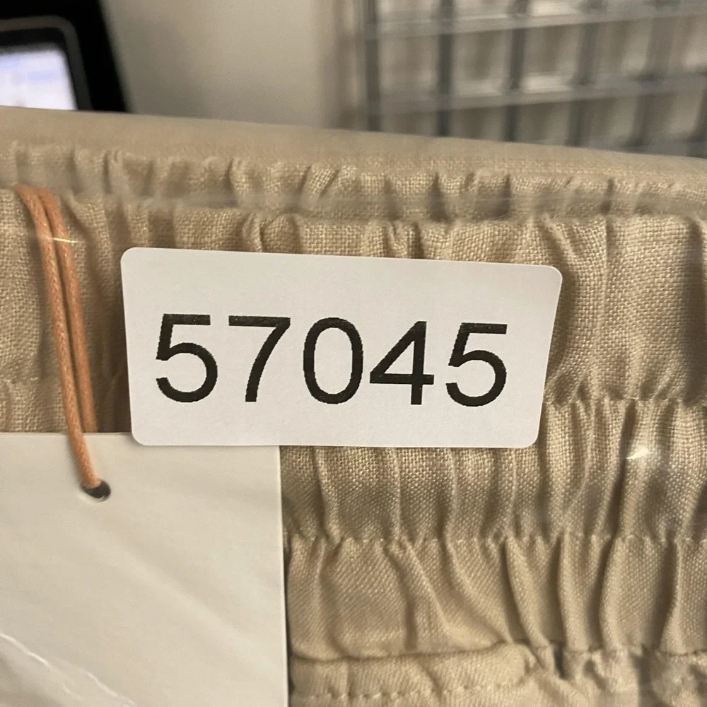 Quince Linen Wide Leg Pants Womens Large Beige Driftwood Beach Minimalist